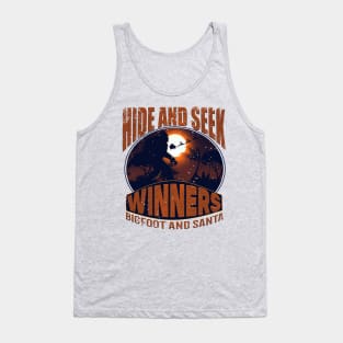 bigfoot and santa hide and seek winner. 80s funny puns Tank Top